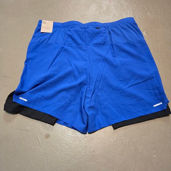 NWT Nike Dri-Fit Stride 2 in 1 Hybrid Running Shorts in Blue Men's Size XL - Picture 3 of 7